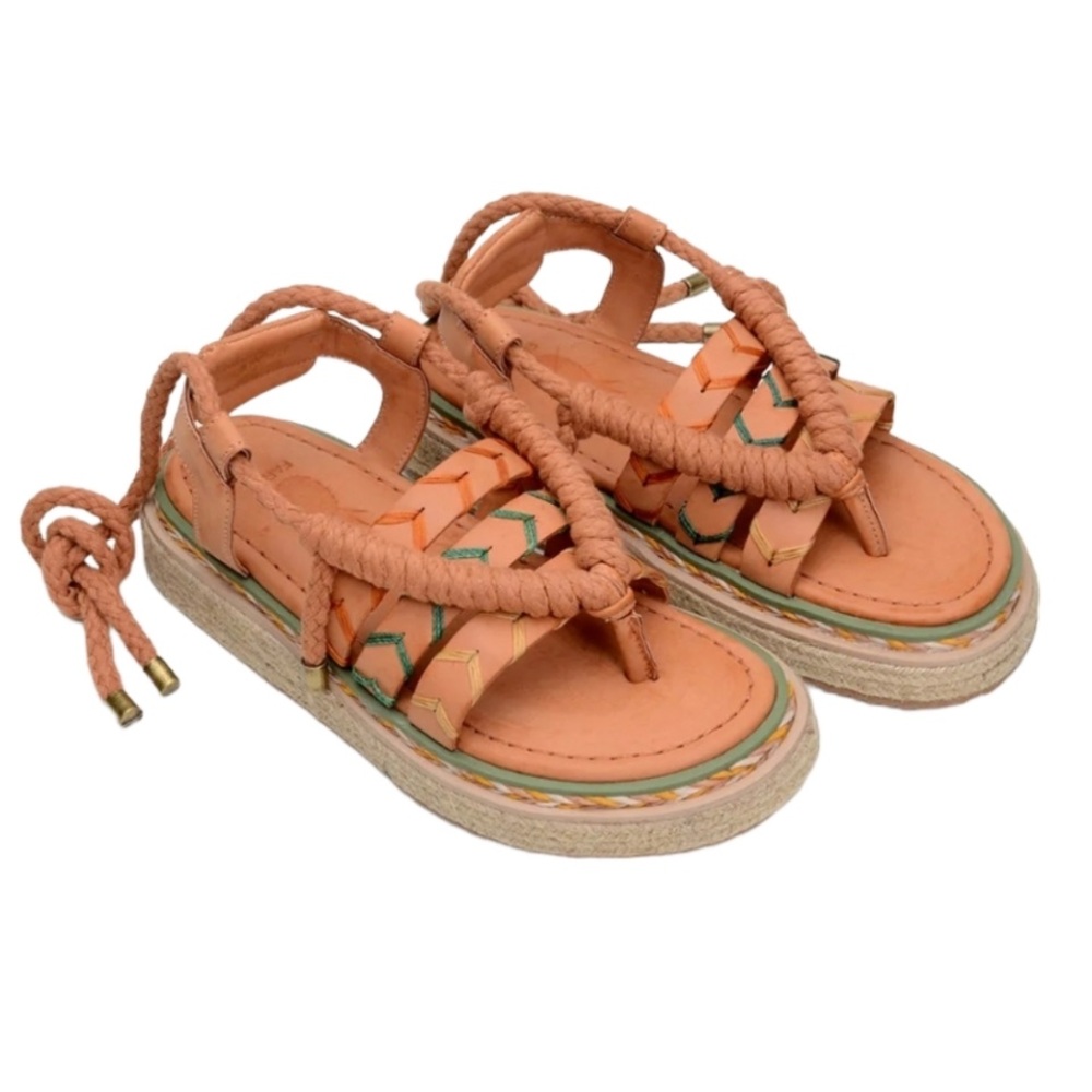 Farm Rio Women's Rope Tie Flatform Sandal